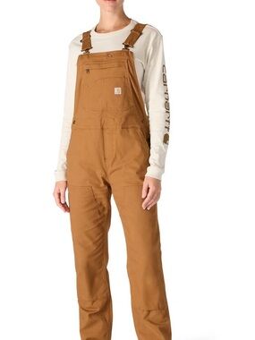 Carhartt NEW unpackaged rigged flex canvas bib overalls Lrg/T